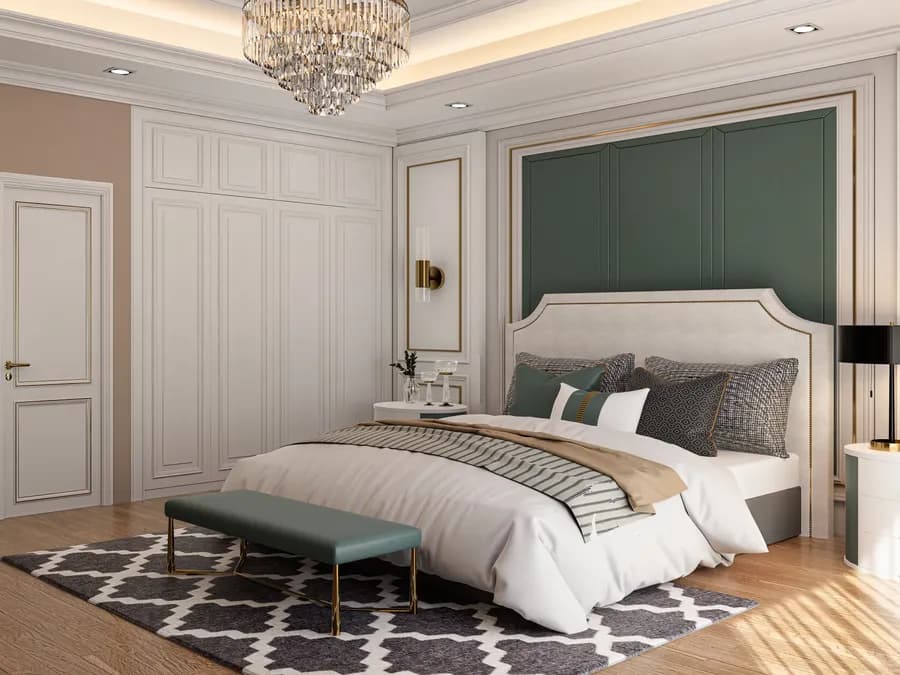 Simple and functional bedroom design for small space